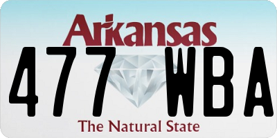 AR license plate 477WBA