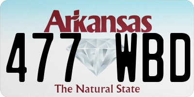 AR license plate 477WBD