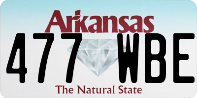 AR license plate 477WBE