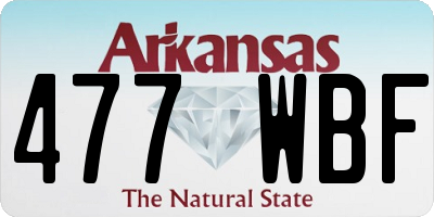 AR license plate 477WBF