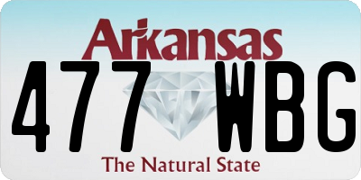 AR license plate 477WBG