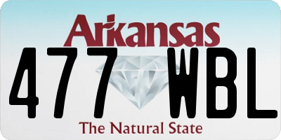 AR license plate 477WBL