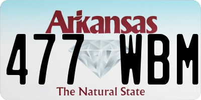 AR license plate 477WBM