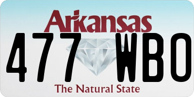 AR license plate 477WBO