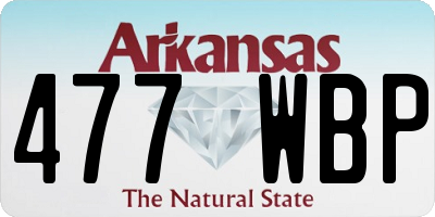AR license plate 477WBP