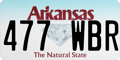 AR license plate 477WBR