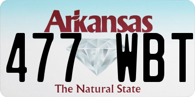 AR license plate 477WBT