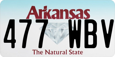 AR license plate 477WBV