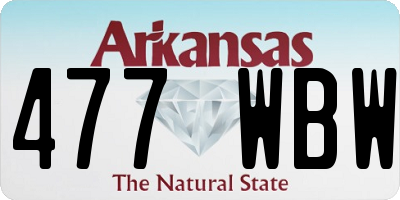 AR license plate 477WBW