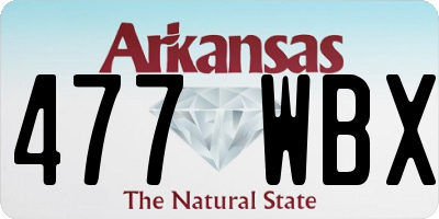 AR license plate 477WBX