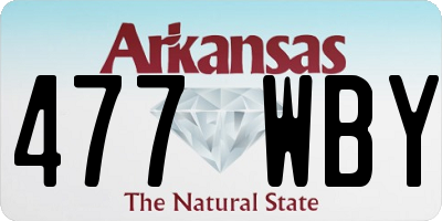 AR license plate 477WBY