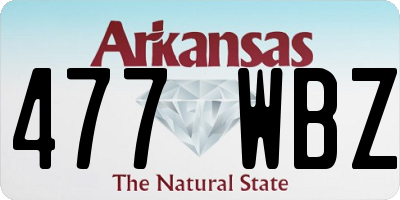 AR license plate 477WBZ