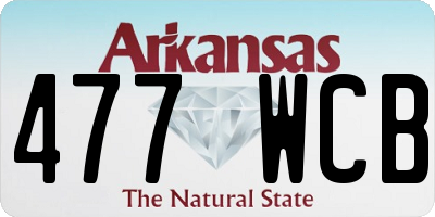 AR license plate 477WCB