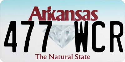 AR license plate 477WCR