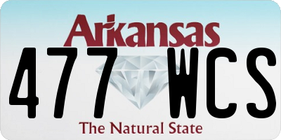 AR license plate 477WCS