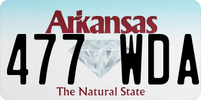 AR license plate 477WDA