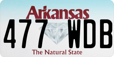 AR license plate 477WDB
