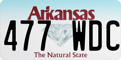 AR license plate 477WDC