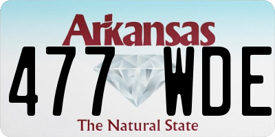 AR license plate 477WDE