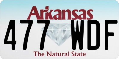 AR license plate 477WDF
