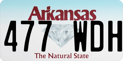 AR license plate 477WDH