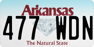AR license plate 477WDN