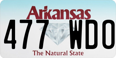 AR license plate 477WDO