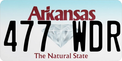 AR license plate 477WDR