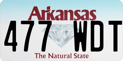 AR license plate 477WDT