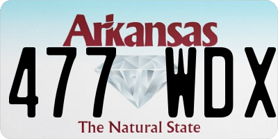 AR license plate 477WDX