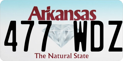 AR license plate 477WDZ