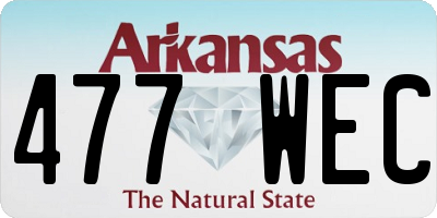 AR license plate 477WEC