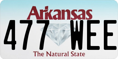 AR license plate 477WEE