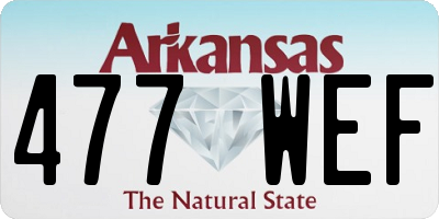 AR license plate 477WEF
