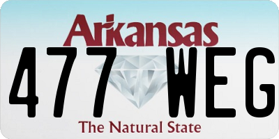 AR license plate 477WEG