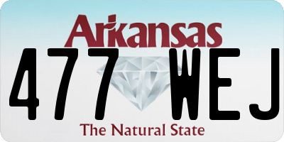 AR license plate 477WEJ