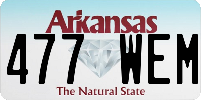 AR license plate 477WEM