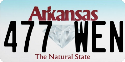 AR license plate 477WEN