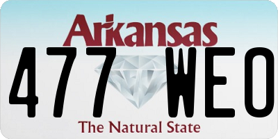 AR license plate 477WEO