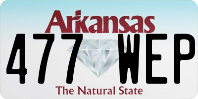 AR license plate 477WEP