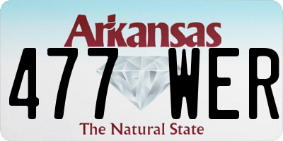 AR license plate 477WER