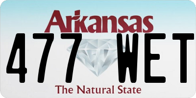 AR license plate 477WET