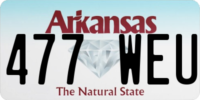 AR license plate 477WEU