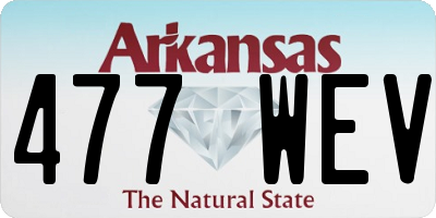 AR license plate 477WEV