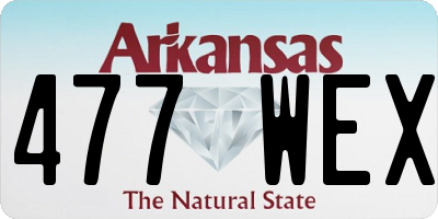 AR license plate 477WEX