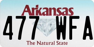AR license plate 477WFA