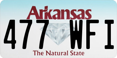 AR license plate 477WFI