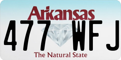 AR license plate 477WFJ