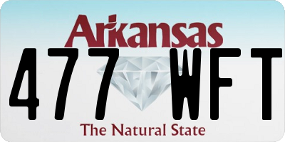 AR license plate 477WFT