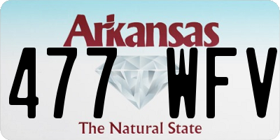 AR license plate 477WFV